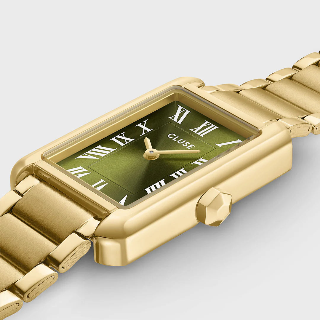 Cluse Belisenna Watch Steel, Olive, Gold Colour