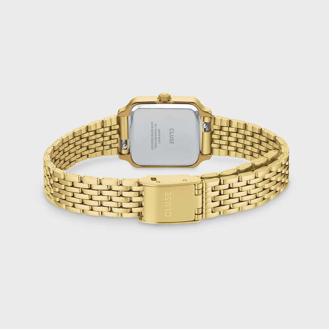 Gracieuse Mini Watch Steel, White, Gold Colour