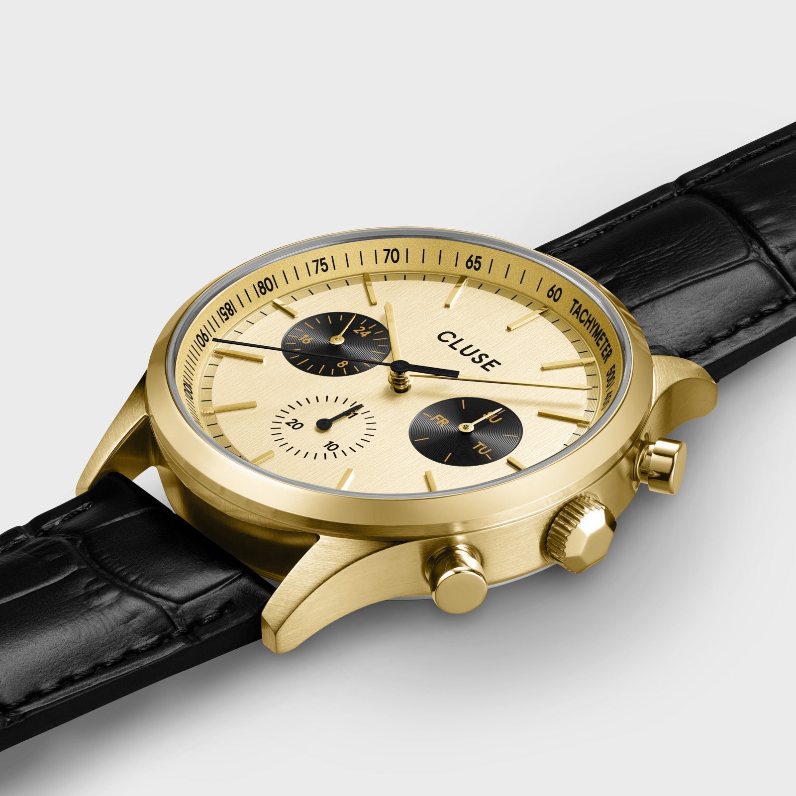 Cluse Anthéor Multifunction Watch leather, Gold, Gold Colour