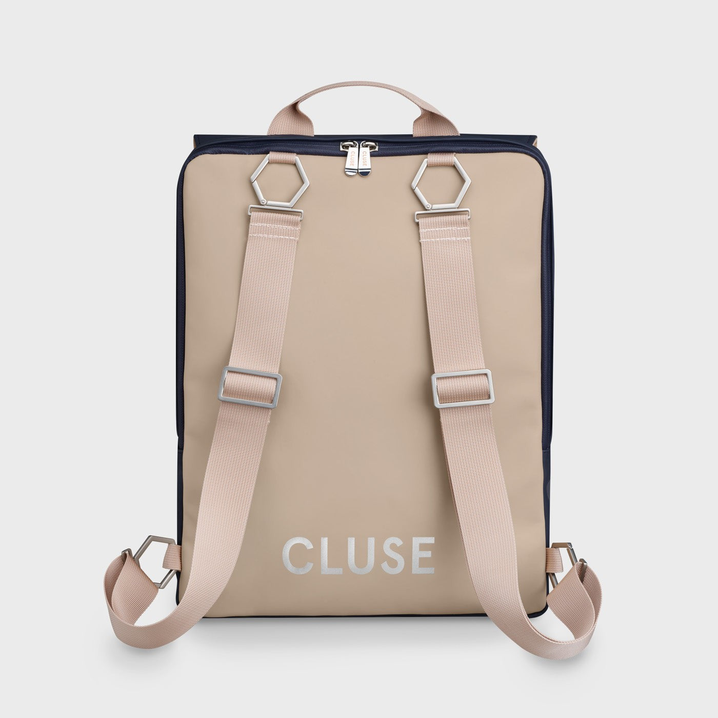 Cluse Le Réversible Backpack, Dark Blue Caramel, Silver Colour