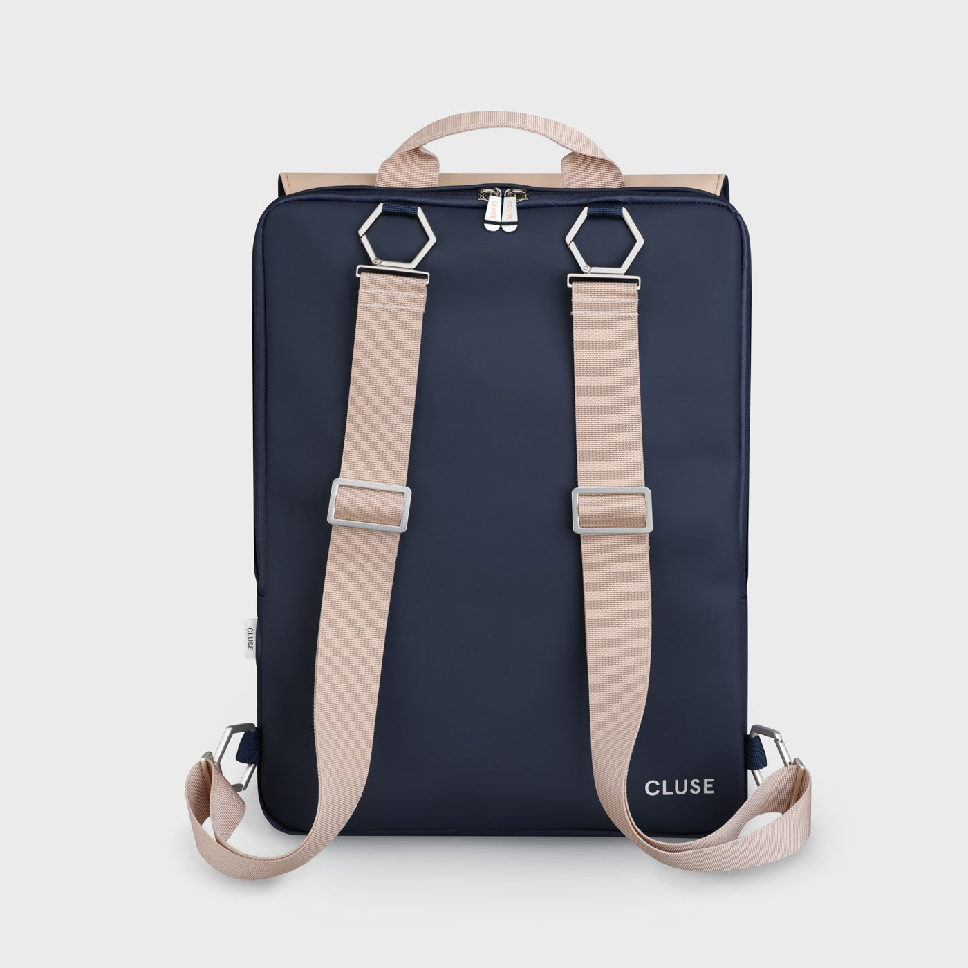Cluse Le Réversible Backpack, Dark Blue Caramel, Silver Colour