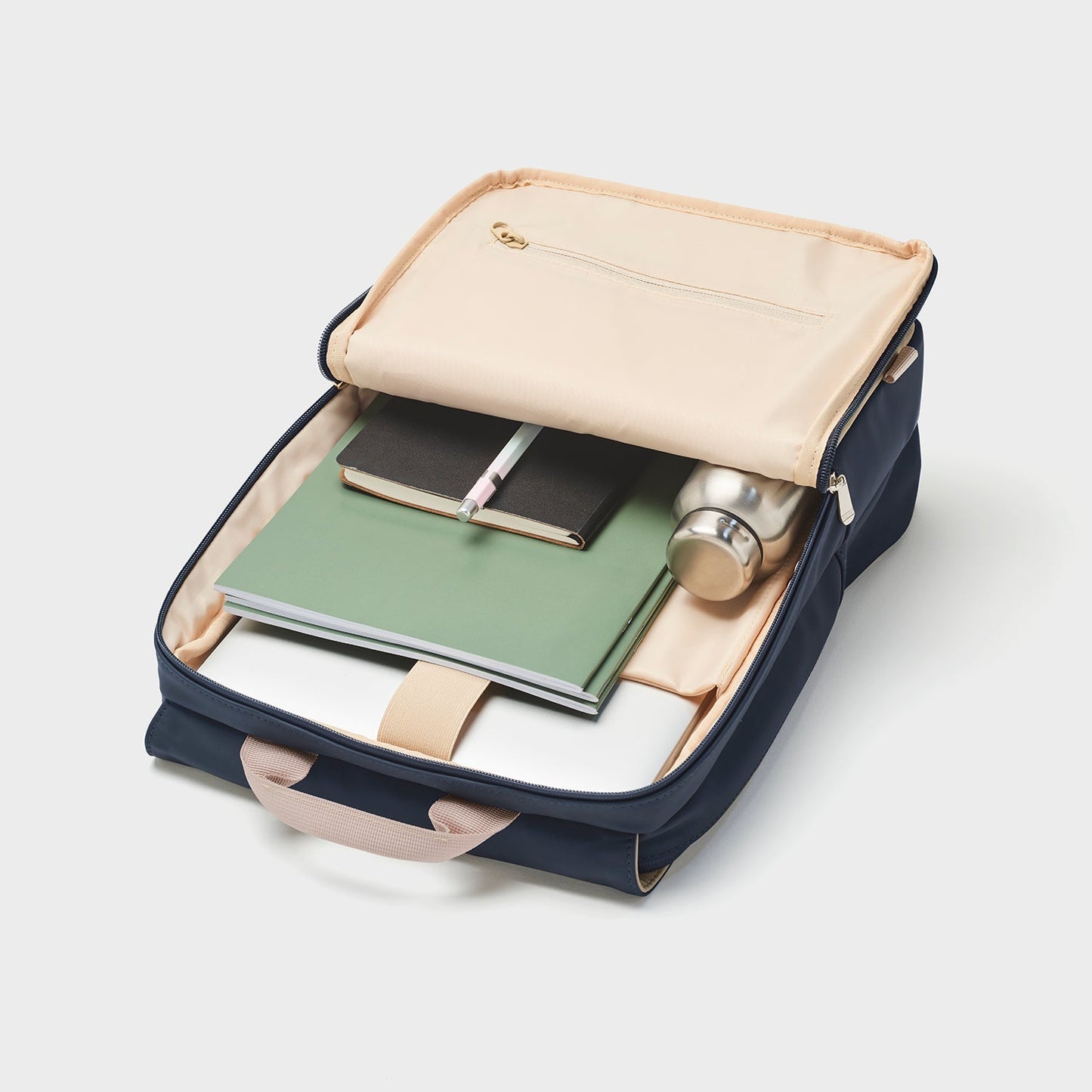 Cluse Le Réversible Backpack, Dark Blue Caramel, Silver Colour