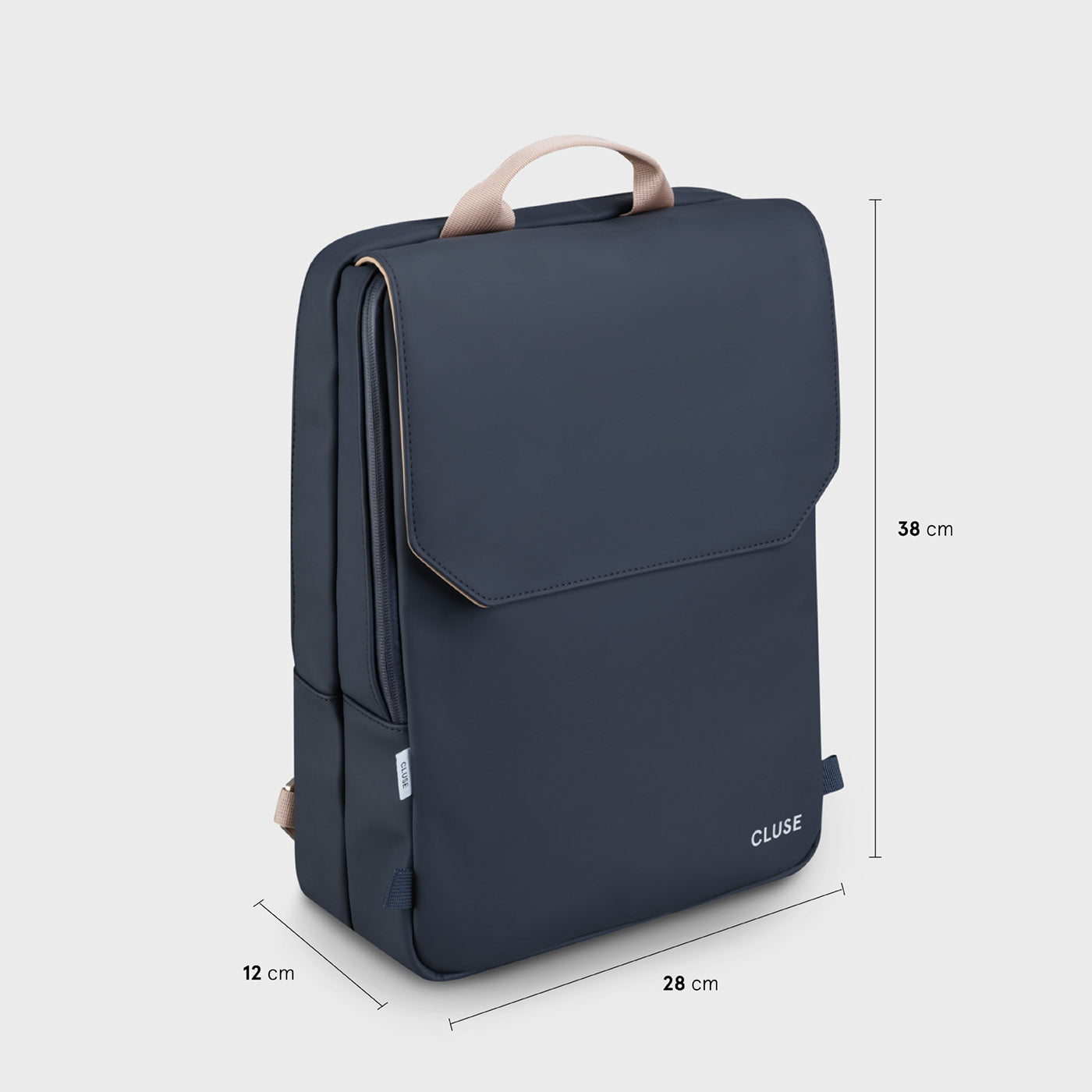 Cluse Le Réversible Backpack, Dark Blue Caramel, Silver Colour