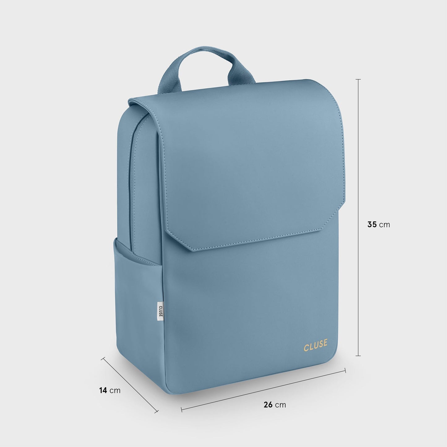 Cluse Nuitée 2.0 Backpack, Steel Blue, Gold Colour