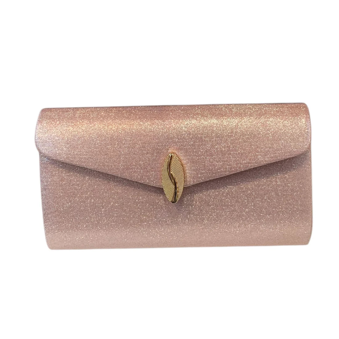 Pink Dress Bag With Disc Clasp And Swirl