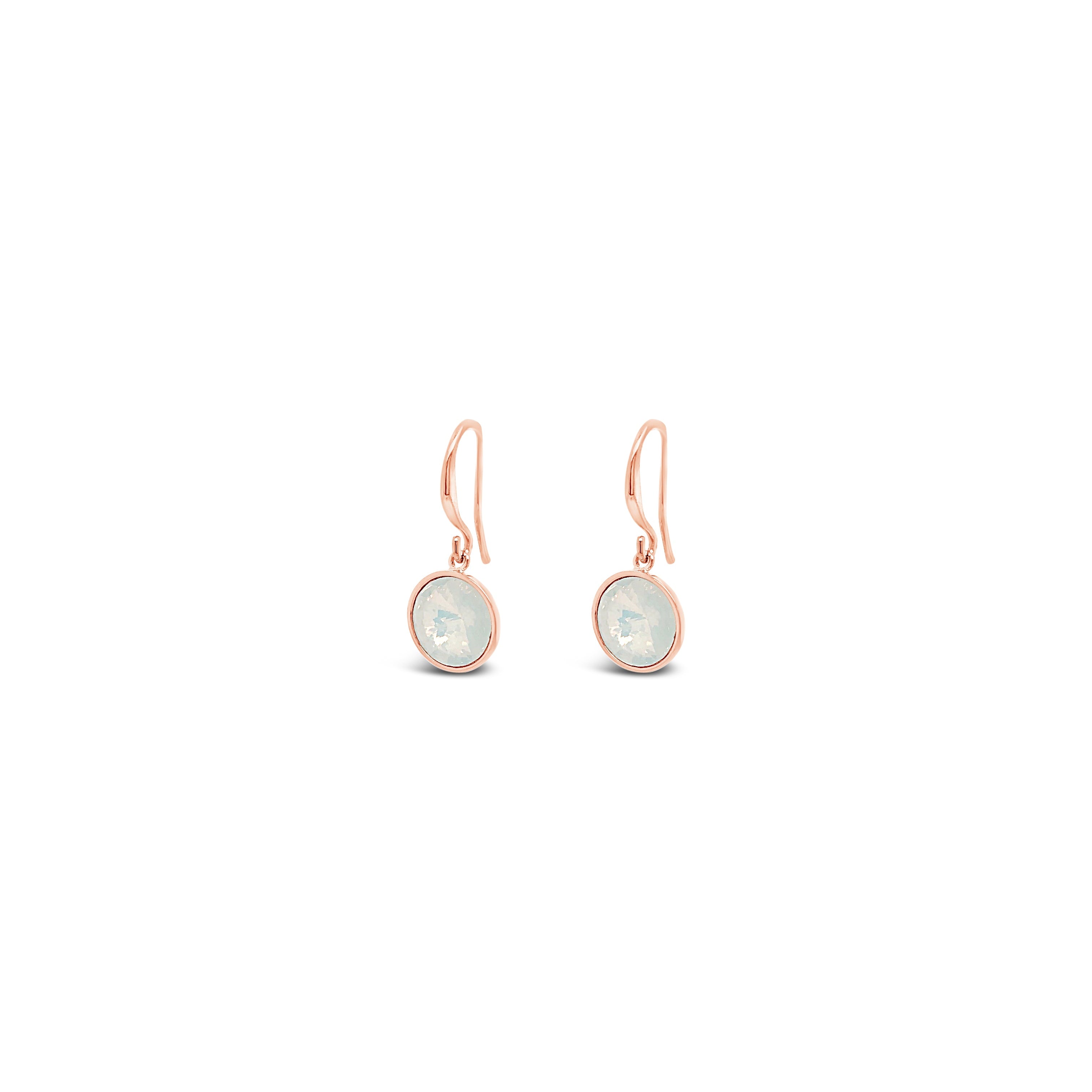 Absolute Rose Gold Opal Star Pendant And Drop Earrings Set