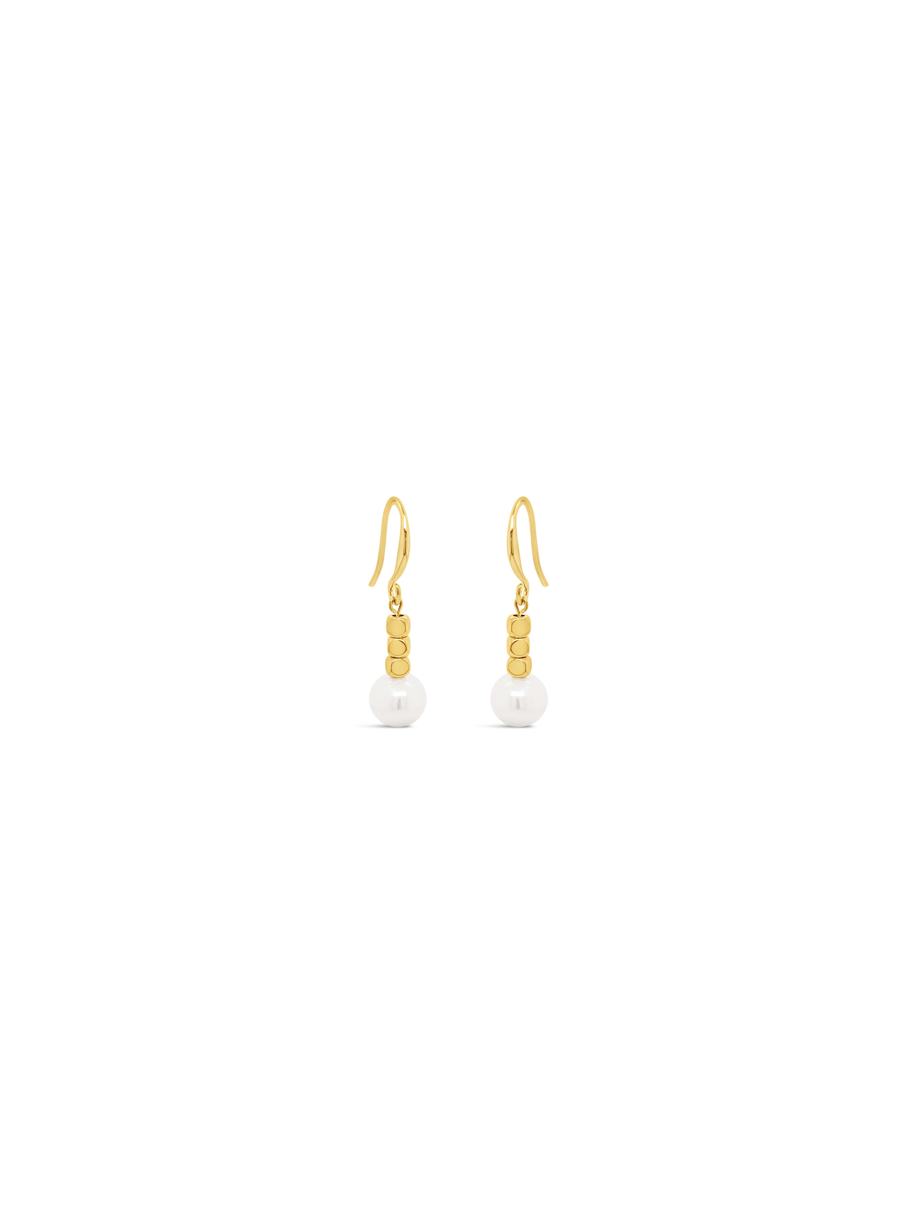 Absolute Gold Bead Pearl Earrings