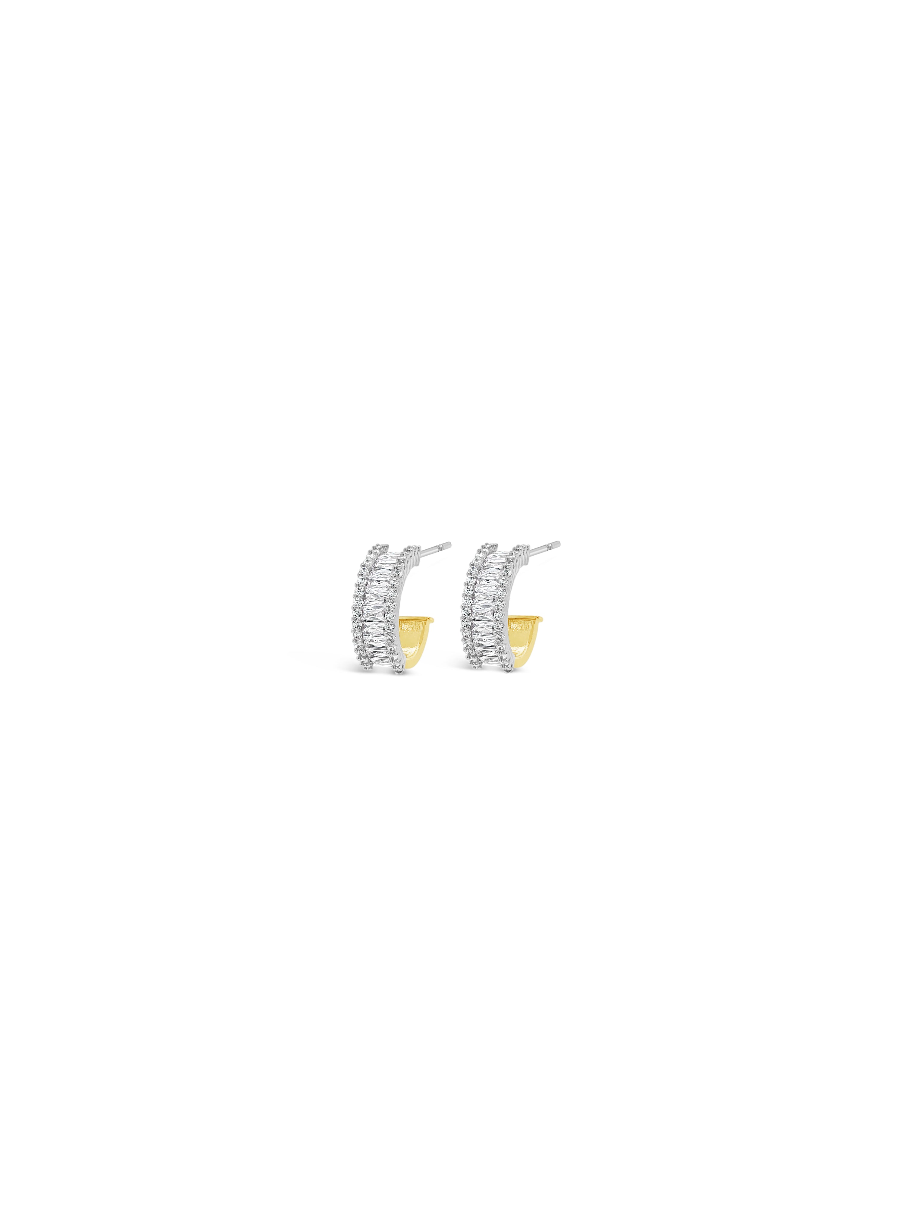 Absolute Gold Hoops with clear stones