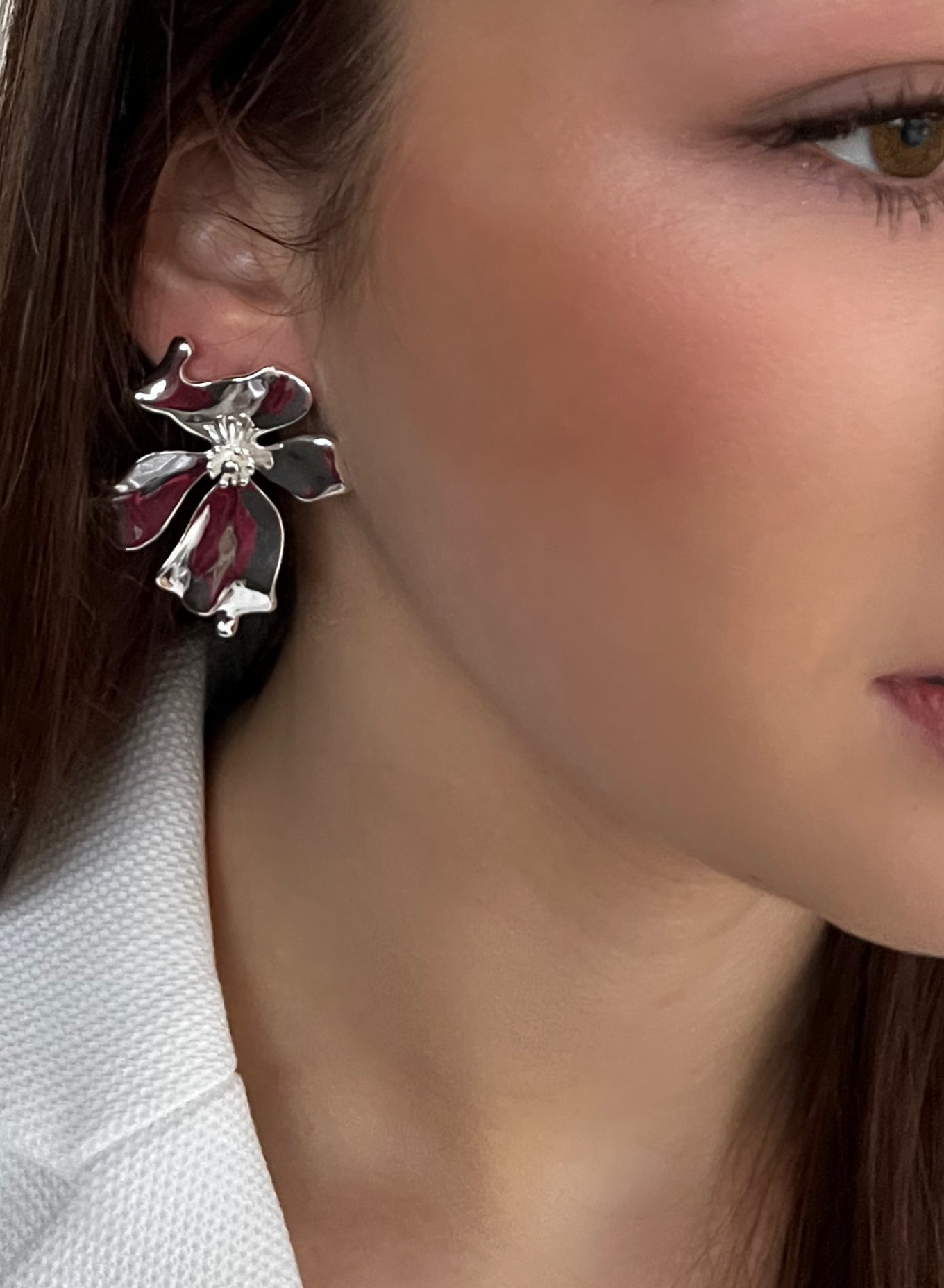 Absolute Silver Flower Earrings
