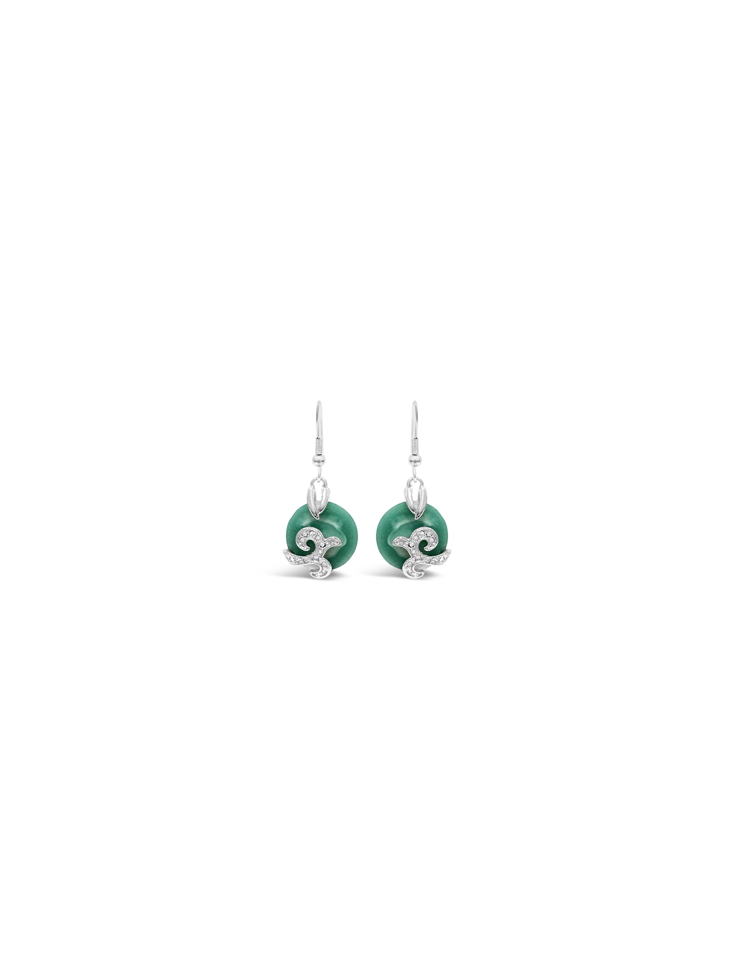 Absolute Silver Aqua Long Pendant And Earrings Set