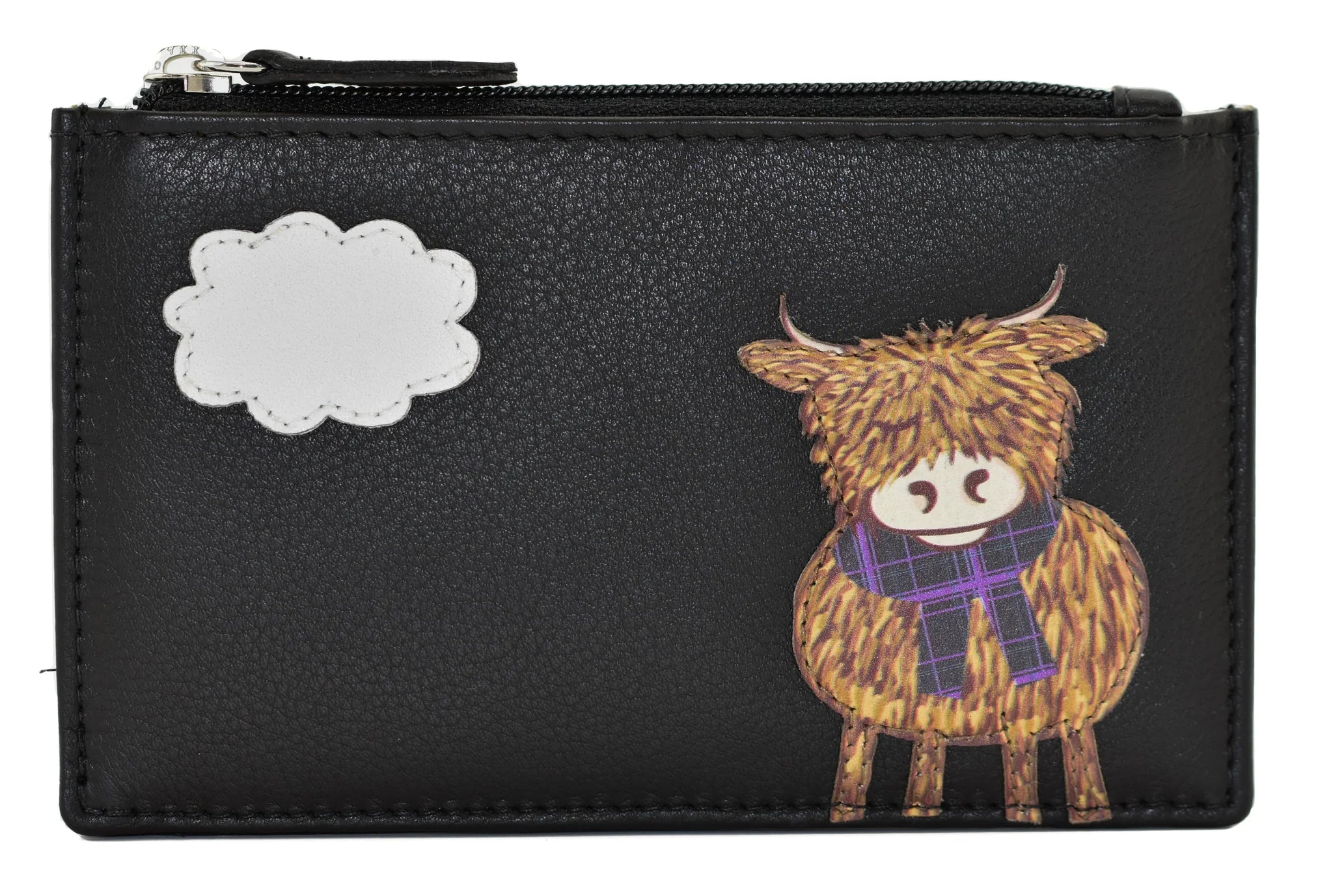 Bella Black Leather Card and Coin Purse