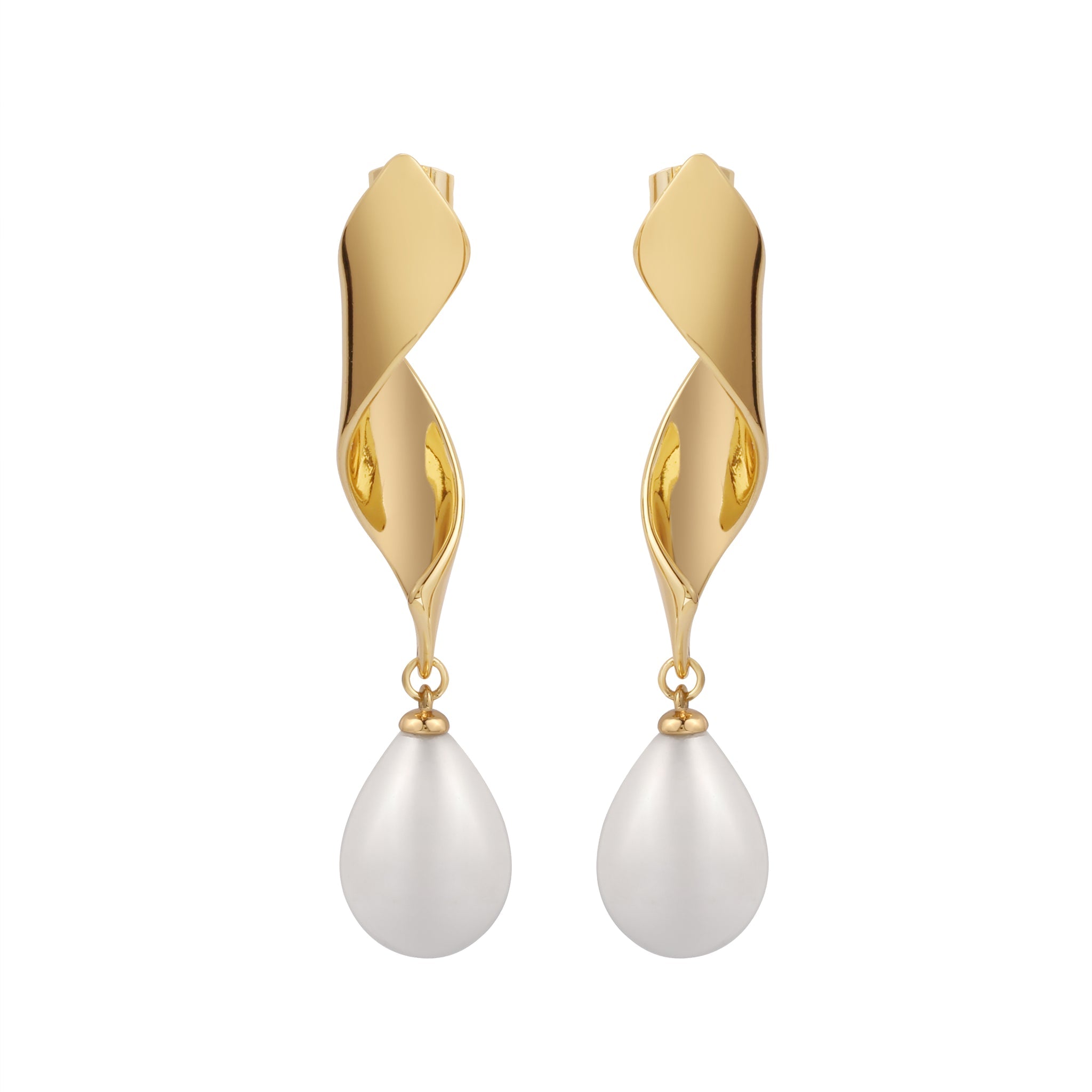 Newbridge Gold Plated Statement Pearl Earrings