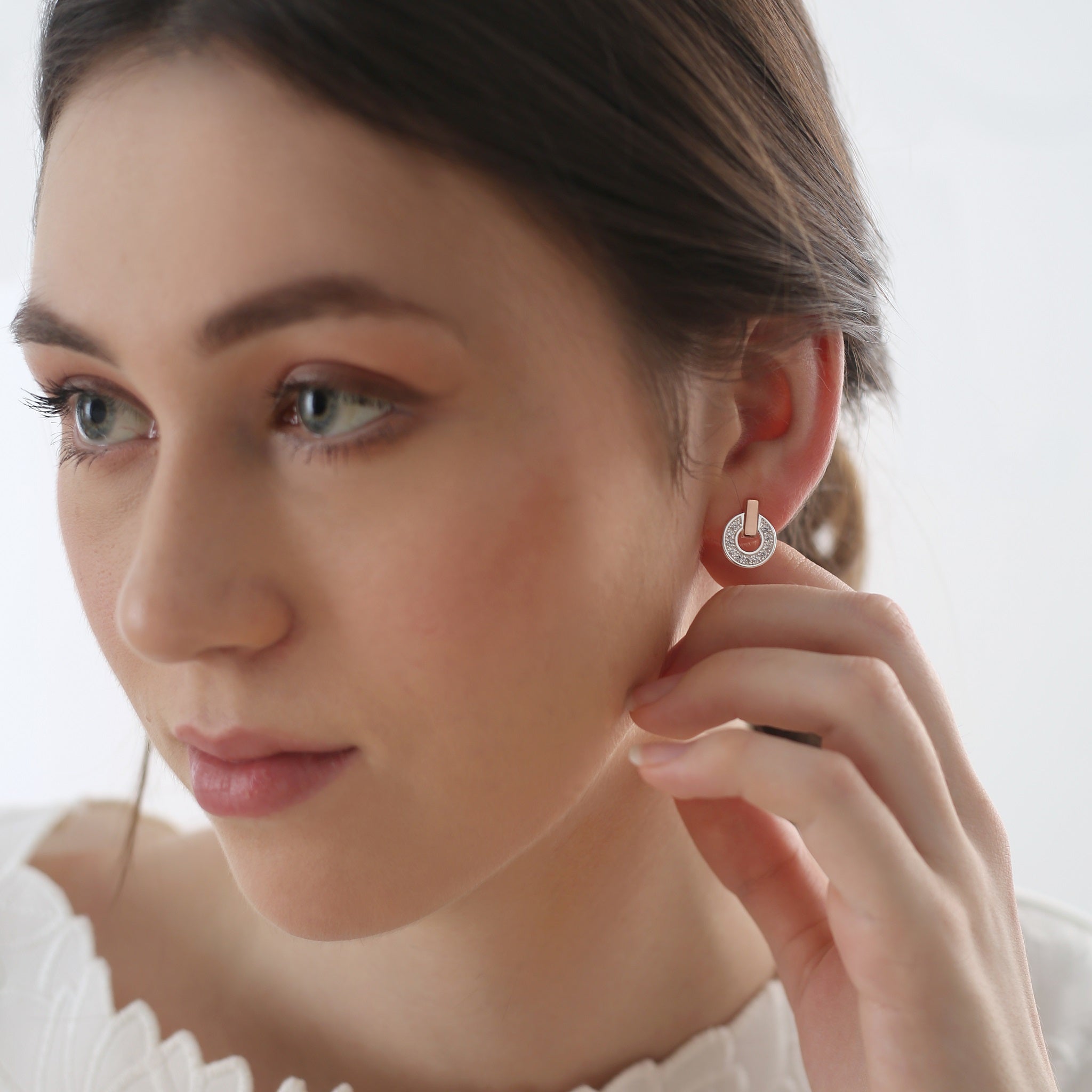 Newbridge Silver & Rose Gold Plated Tiamo Earrings