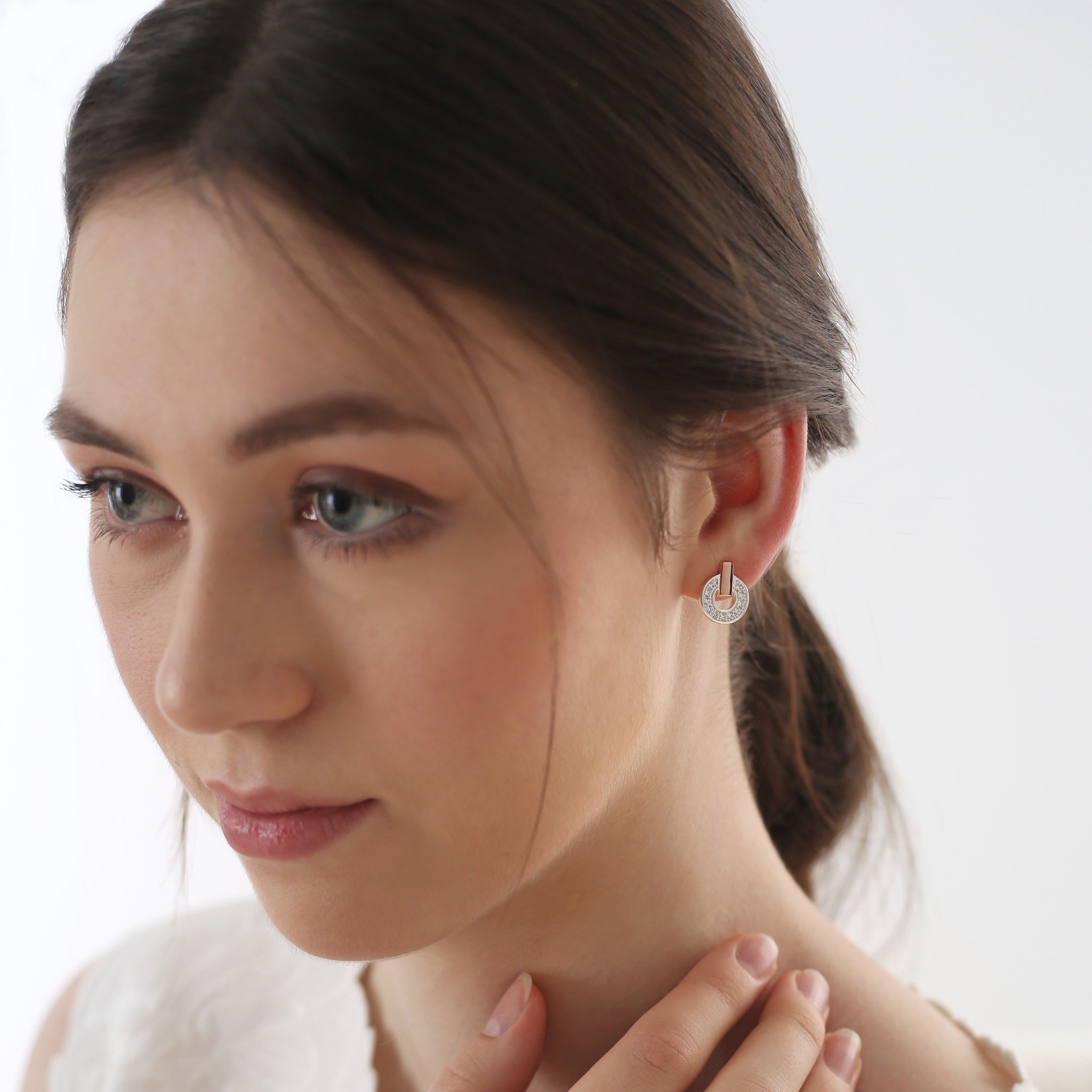 Newbridge Silver & Rose Gold Plated Tiamo Earrings