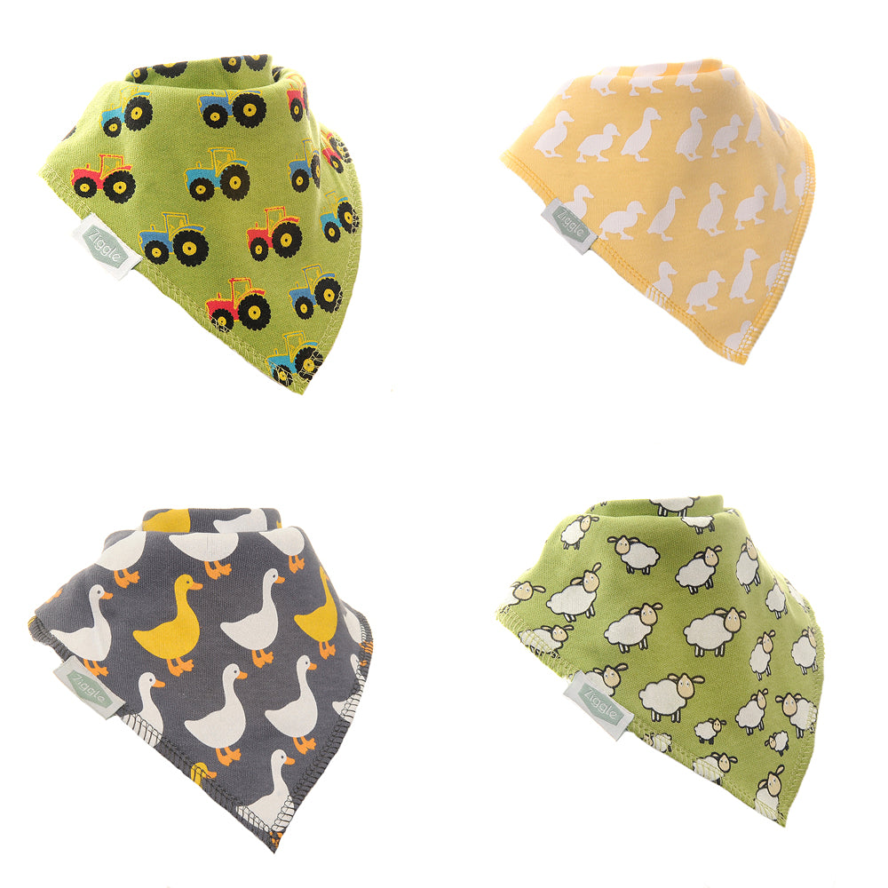 Ziggle Farmyard Fun Bib Set
