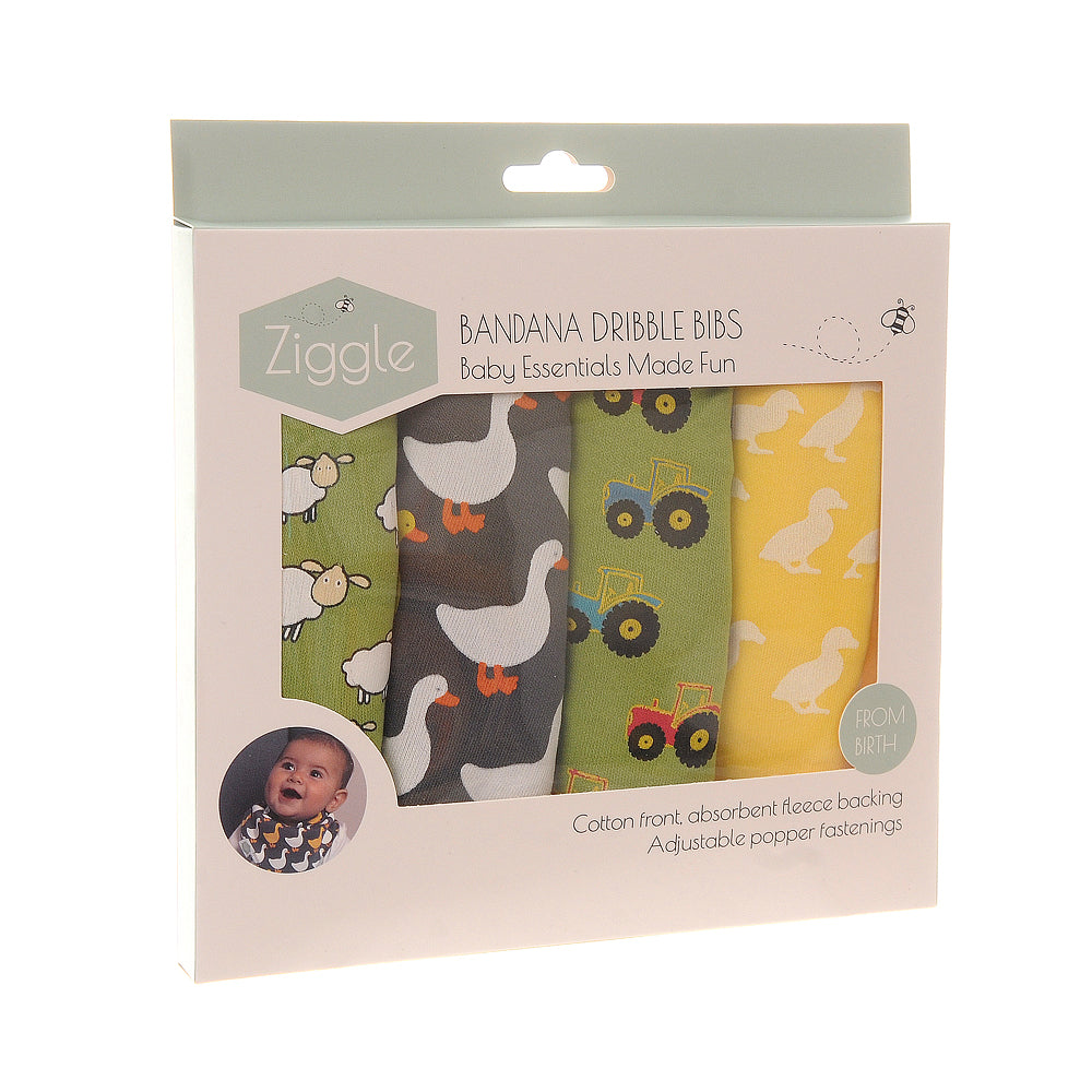 Ziggle Farmyard Fun Bib Set