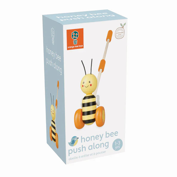 Boxed Push Along Honey Bee