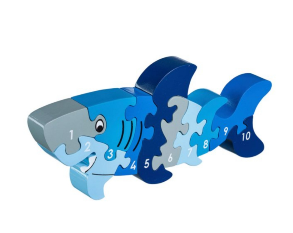Wooden shark number 1-10 jigsaw puzzle