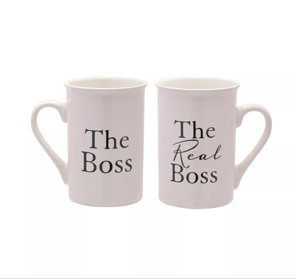 Amore 2 piece Mug Set - "The Boss / The Real Boss"