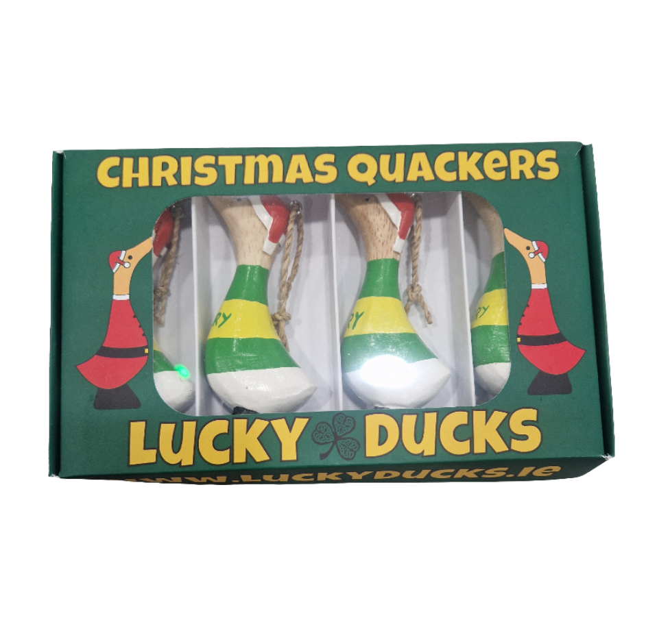 Kerry Ducks Christmas Decorations Set of 4