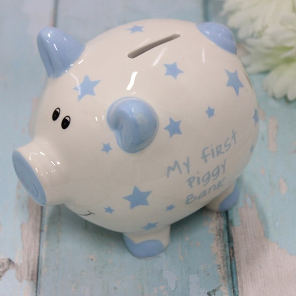 My First Money Pig Star Blue Large