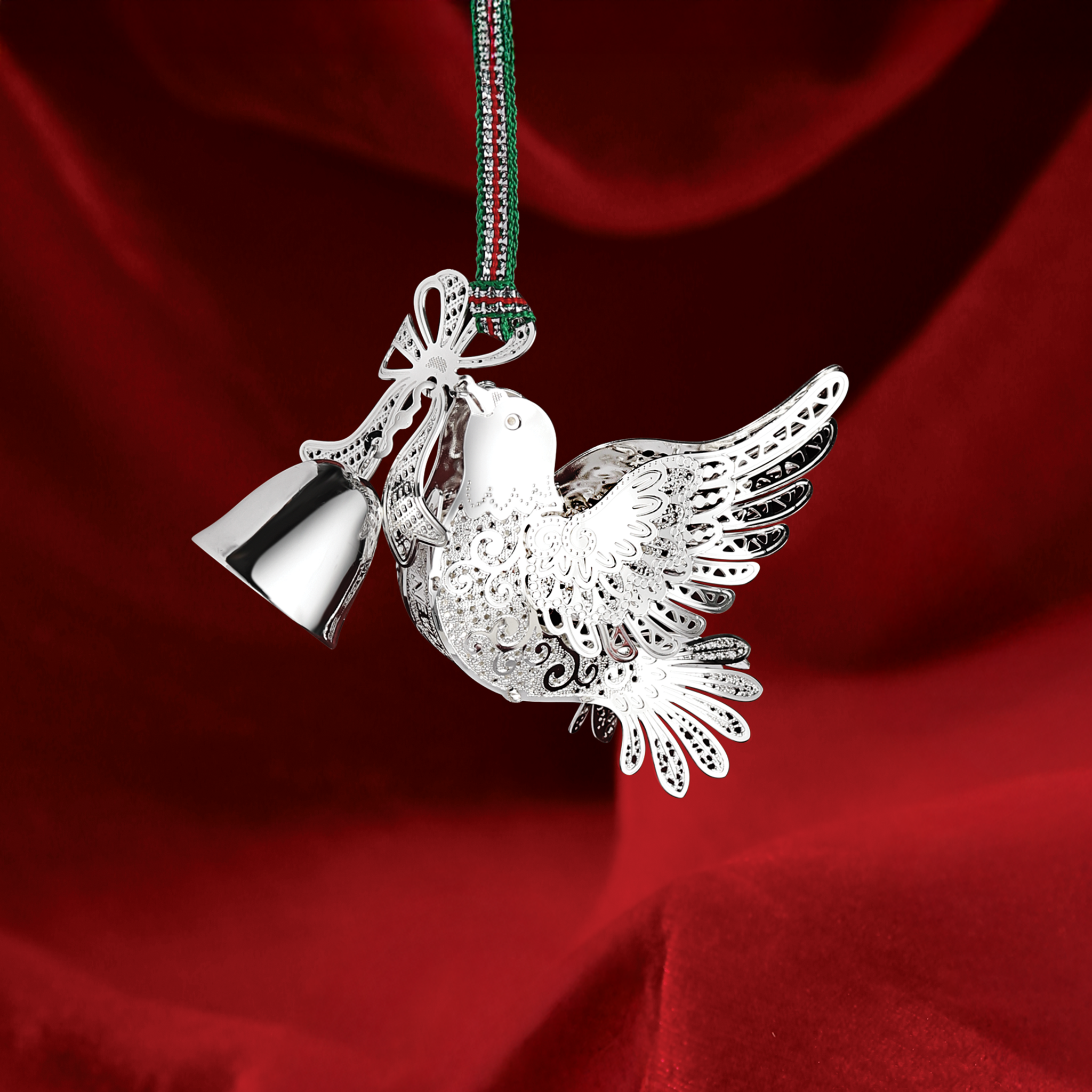 Newbridge Dove with Bell Christmas Tree Decoration