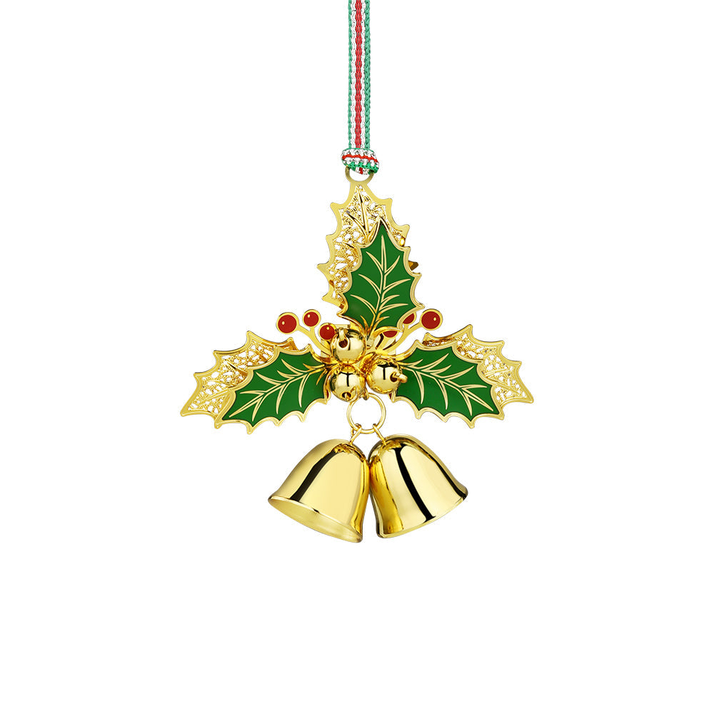 Newbridge Gold Plated Holly Bells Christmas Tree Decoration
