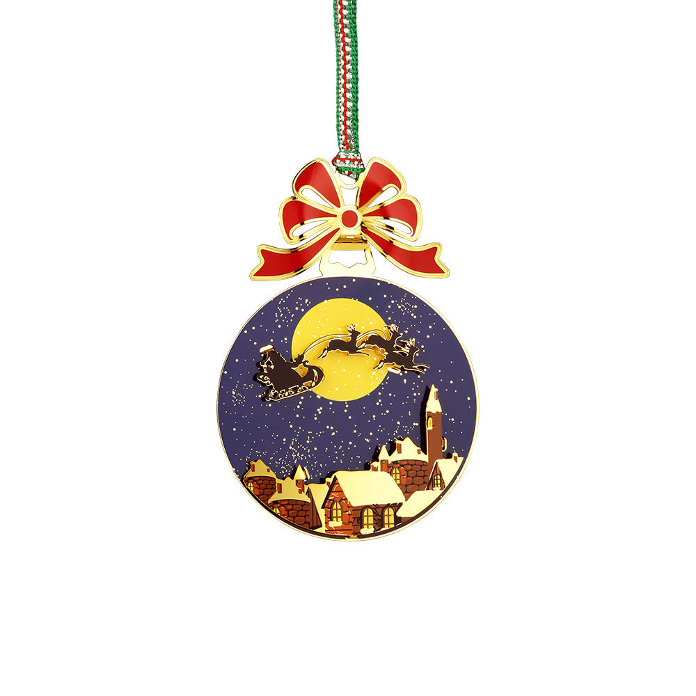 Newbridge Gold Plated Santa Sleigh Christmas Tree Decoration