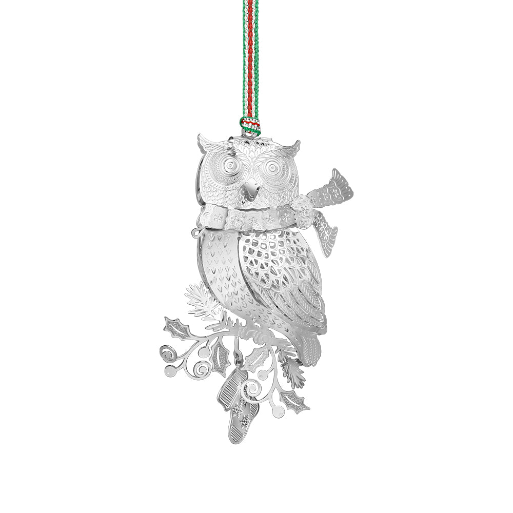 Newbridge Owl with Scarf Christmas Tree Decoration