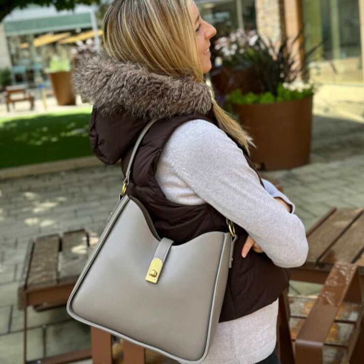 David Jones Elephant Grey Shoulder Handbag