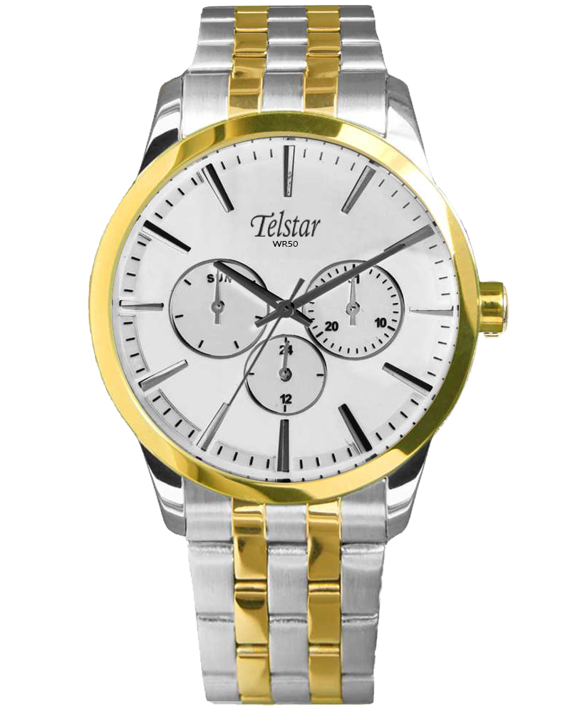 Telstar Manhattan Men's 2 Tone Watch White Dial