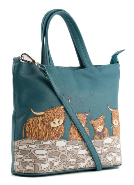 Bella Teal Leather Family Multiway Grab Bag