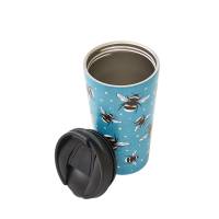 Blue Bumble Bee Thermal Coffee Cup