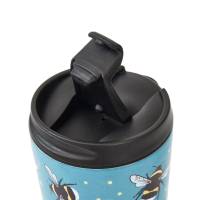 Blue Bumble Bee Thermal Coffee Cup