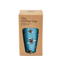 Blue Bumble Bee Thermal Coffee Cup
