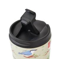 Green Wild Birds Thermal Coffee Cup