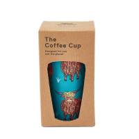 Teal Highland Cow Thermal Coffee Cup