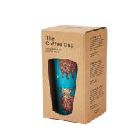 Teal Highland Cow Thermal Coffee Cup