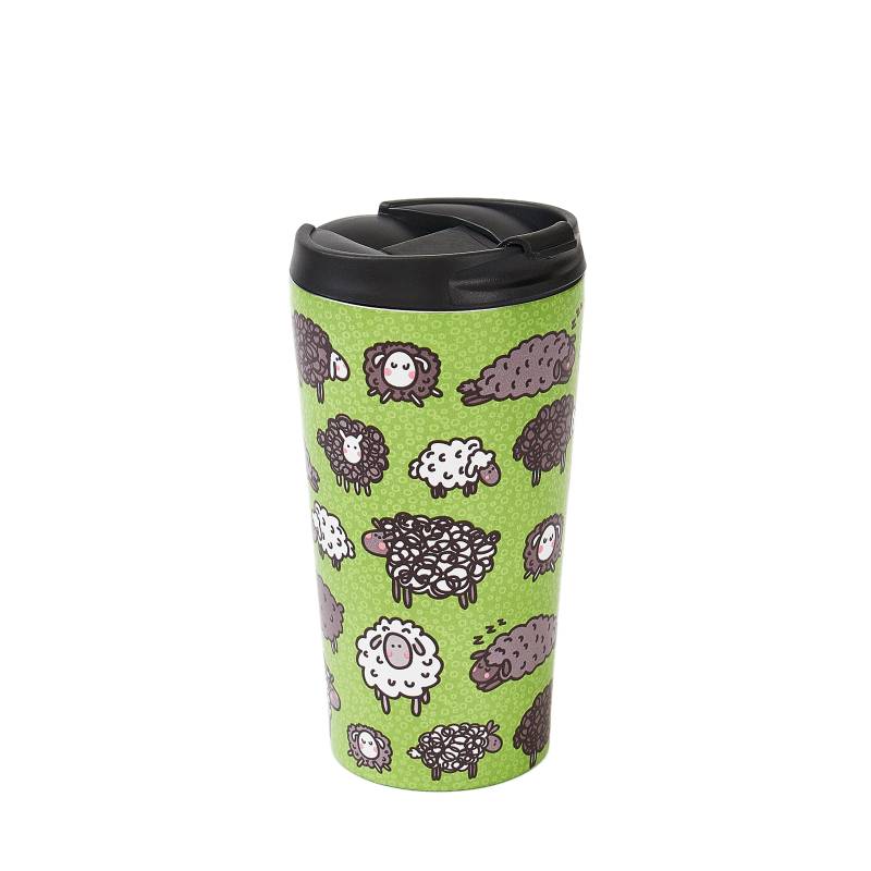 Green Cute Sheep Thermal Coffee Cup