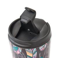 Black Feather Thermal Coffee Cup