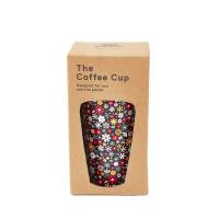 Black Ditsy Thermal Coffee Cup