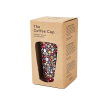 Black Ditsy Thermal Coffee Cup
