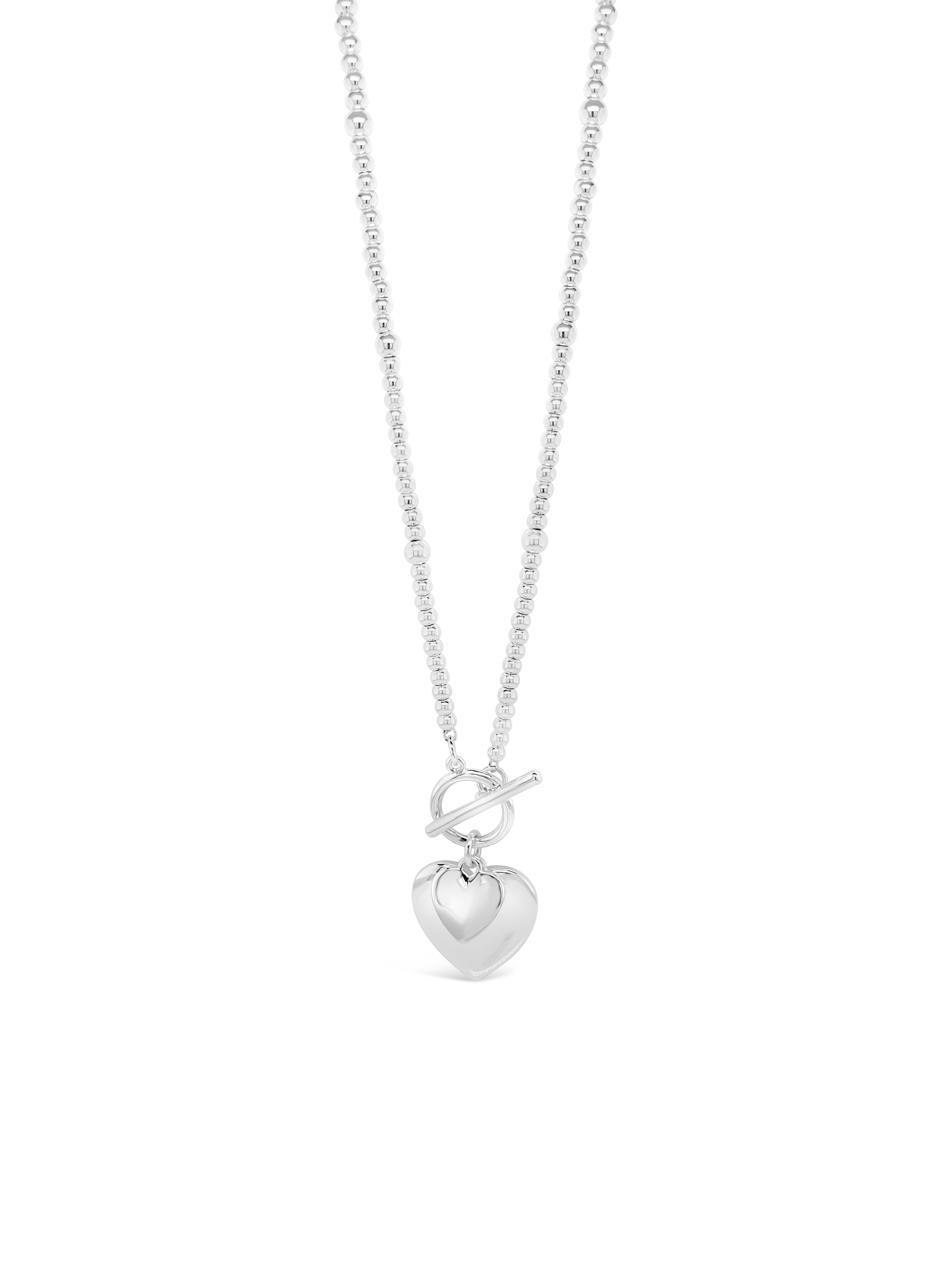 Absolute Silver Heart T Bar Pendant