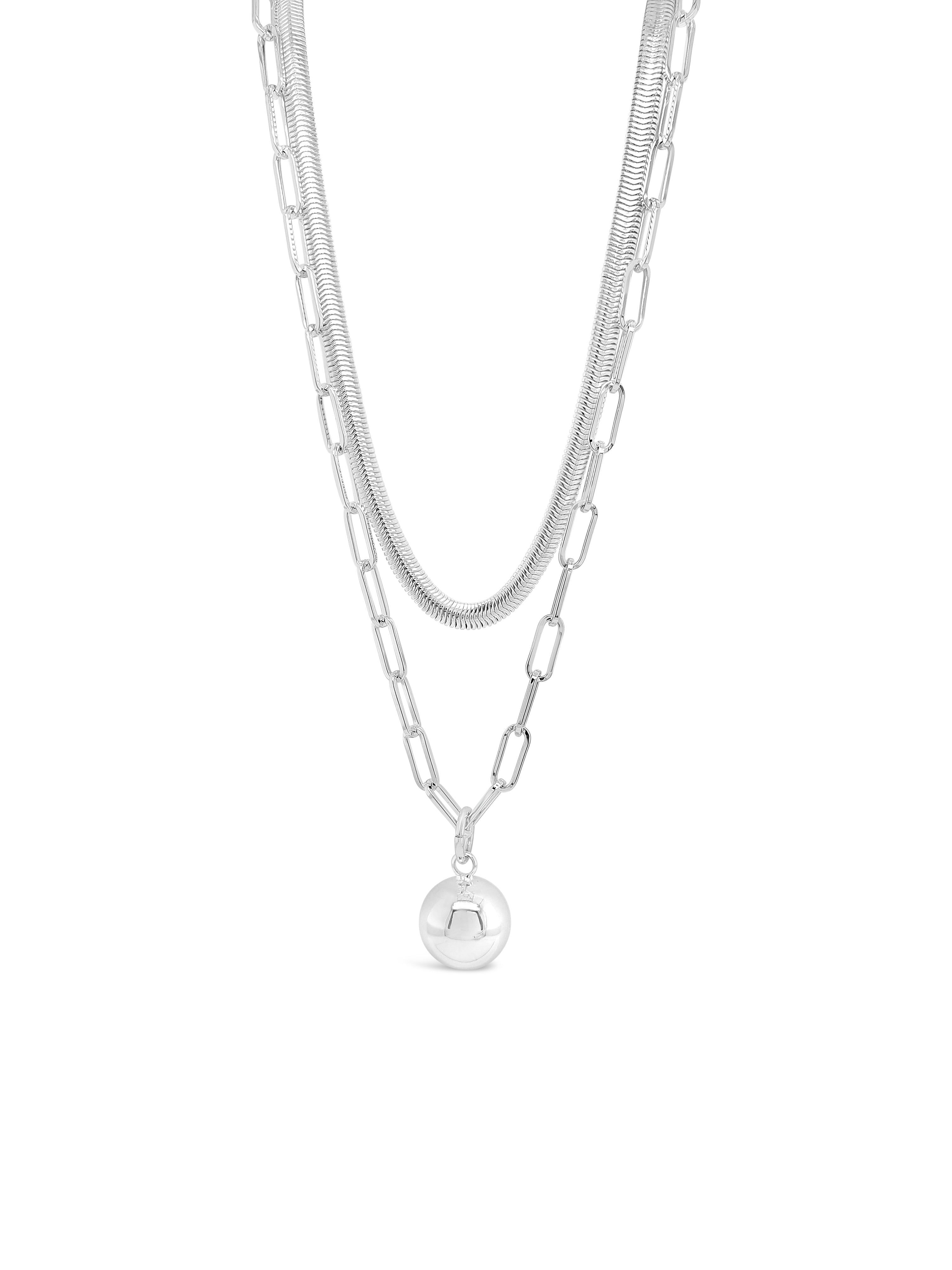 Absolute Silver Double Strand Pendant