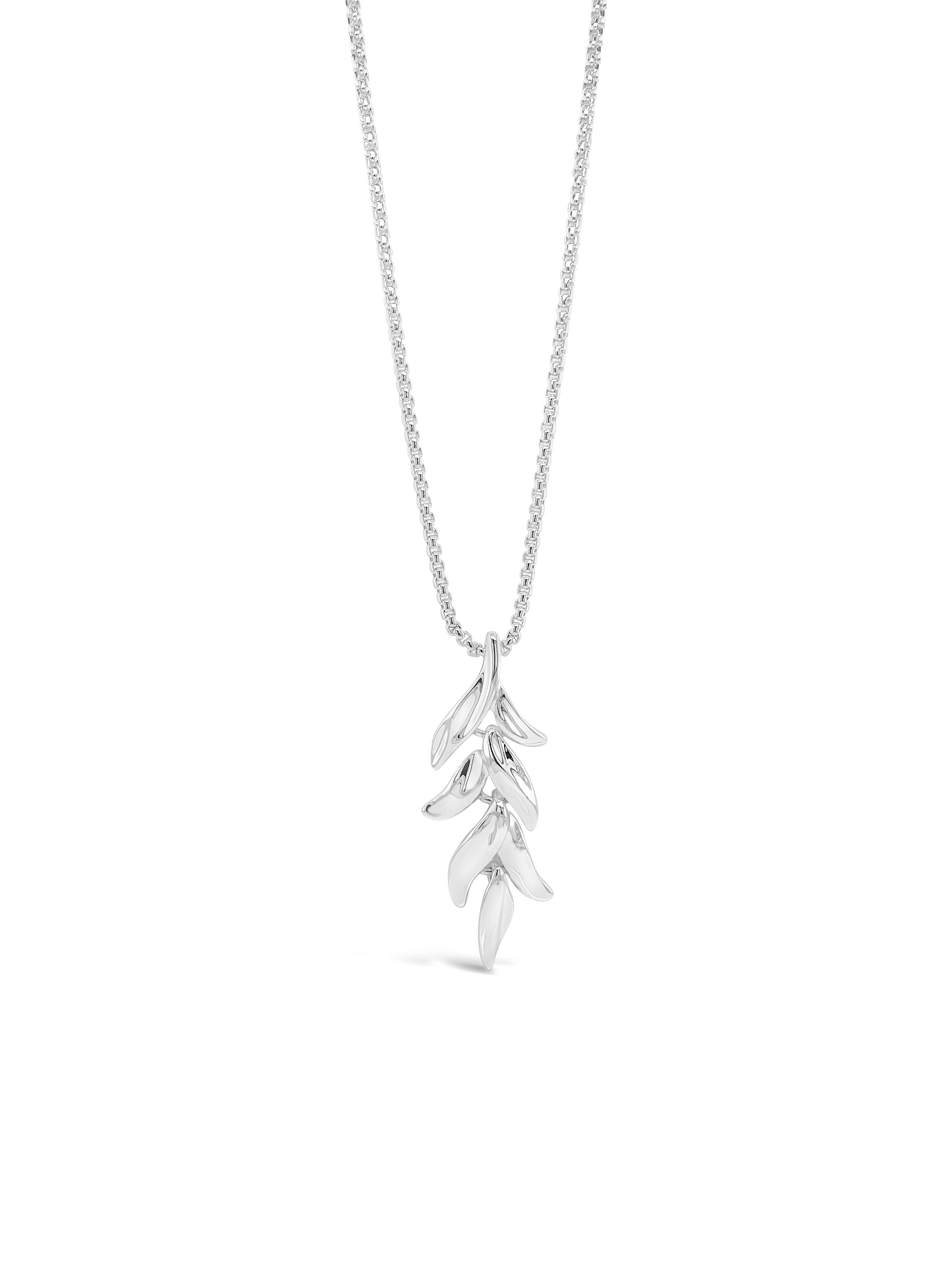 Absolute Silver Leaf Drop Pendant