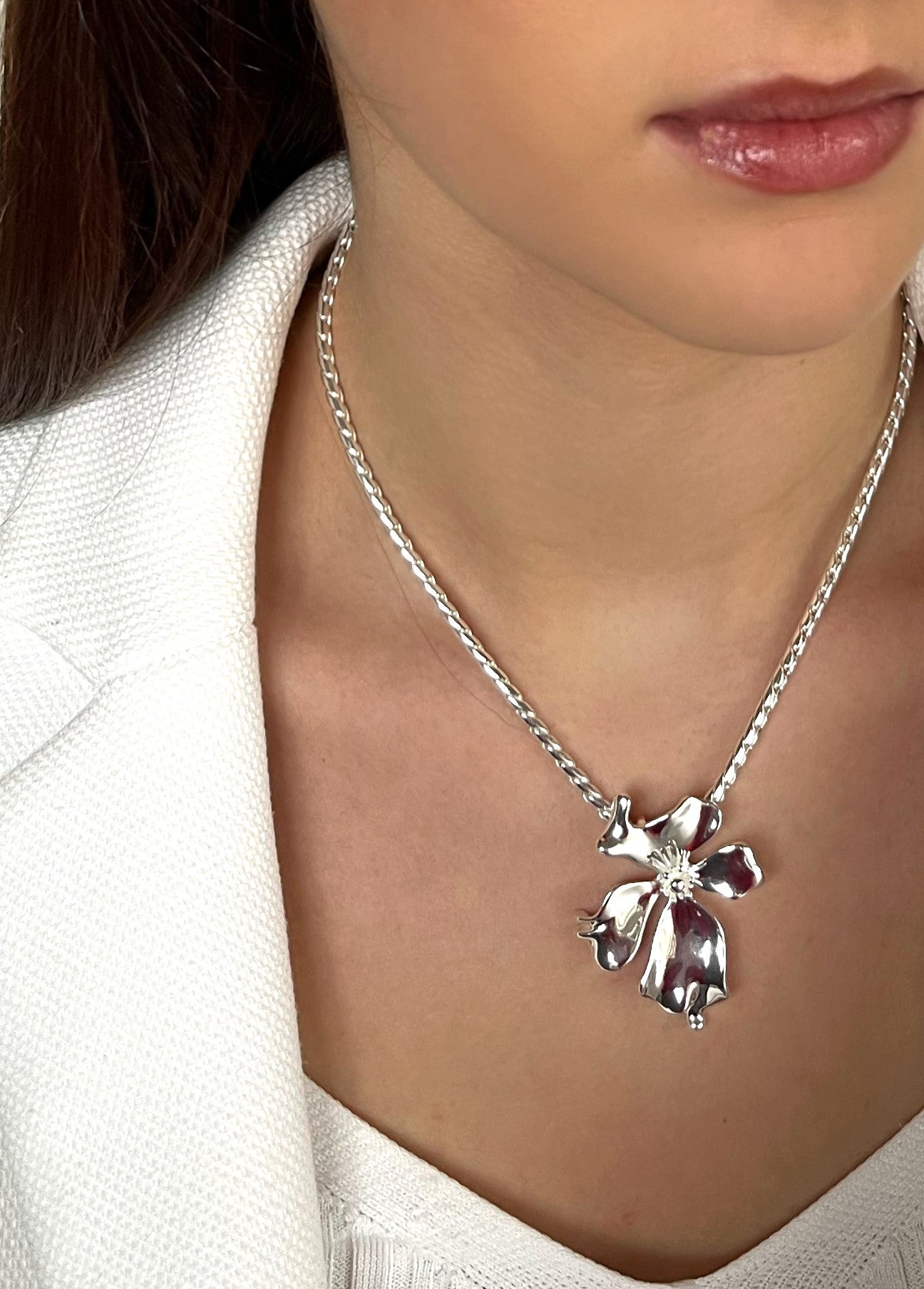 Absolute Silver Flower Pendant