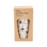 Beige Floral Thermal Coffee Cup