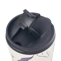 Beige Flowers Thermal Coffee Cup