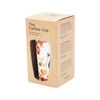 Beige Flowers Thermal Coffee Cup