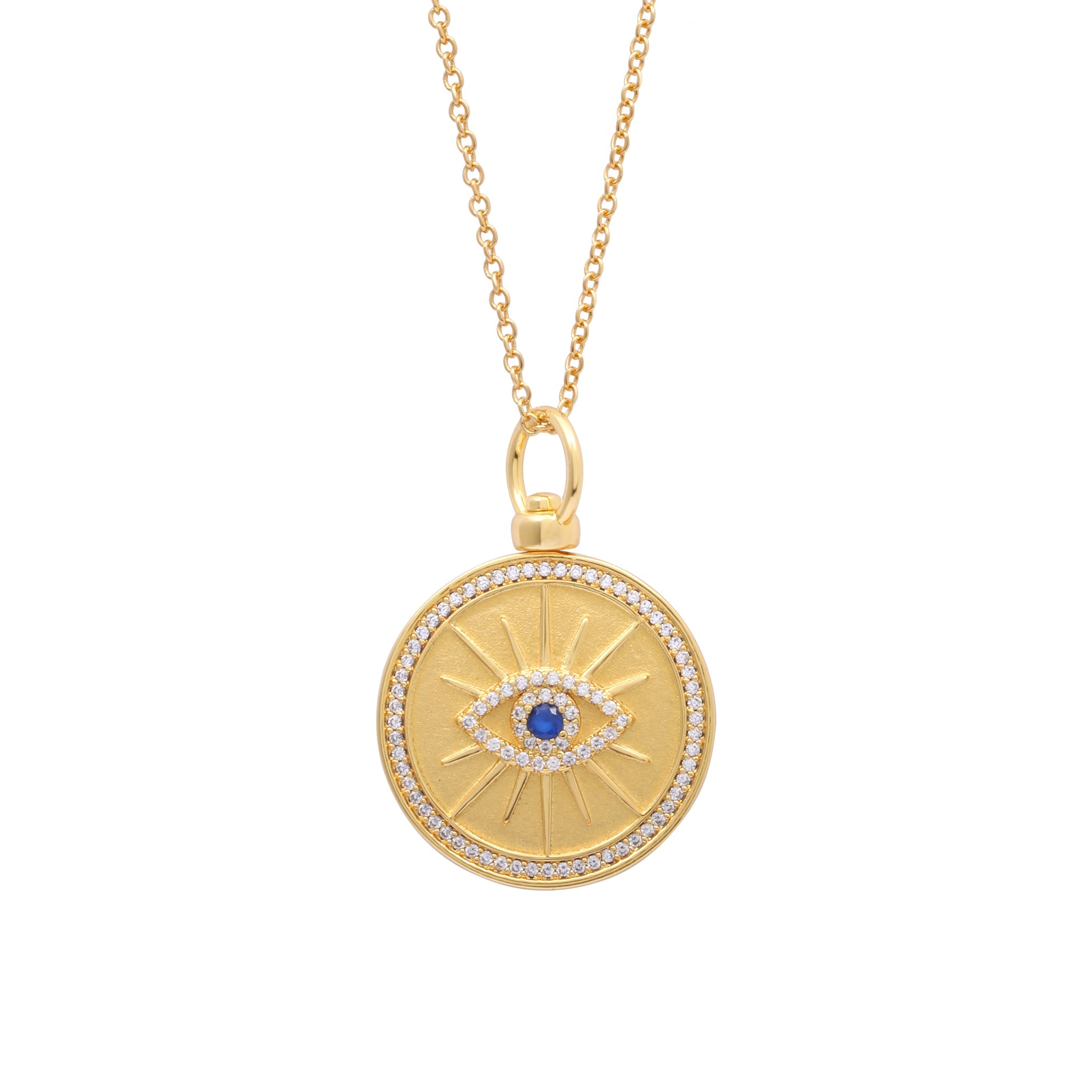Newbridge Gold Plated Evil Eye Pendant